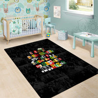 I Am Black History And I Strive To Make My Ancestor Proud Area Rug with Ancestral Collage Background and Afrocentric Lettering - Wonder Print Shop