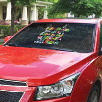 I Am Black History And I Strive To Make My Ancestor Proud Auto Sun Shade with Ancestral Collage Background and Afrocentric Lettering - Wonder Print Shop