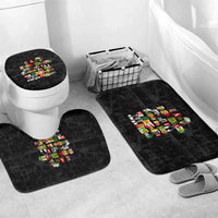 I Am Black History And I Strive To Make My Ancestor Proud Bathroom Set with Ancestral Collage Background and Afrocentric Lettering - Wonder Print Shop