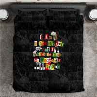 I Am Black History And I Strive To Make My Ancestor Proud Bedding Set with Ancestral Collage Background and Afrocentric Lettering - Wonder Print Shop