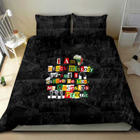 I Am Black History And I Strive To Make My Ancestor Proud Bedding Set with Ancestral Collage Background and Afrocentric Lettering - Wonder Print Shop