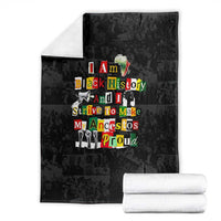 I Am Black History And I Strive To Make My Ancestor Proud Blanket with Ancestral Collage Background and Afrocentric Lettering - Wonder Print Shop