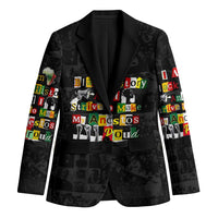I Am Black History And I Strive To Make My Ancestor Proud Blazer with Ancestral Collage Background and Afrocentric Lettering - Wonder Print Shop