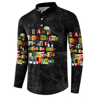 I Am Black History And I Strive To Make My Ancestor Proud Button Sweatshirt with Ancestral Collage Background and Afrocentric Lettering - Wonder Print Shop