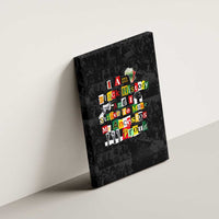 I Am Black History And I Strive To Make My Ancestor Proud Canvas Wall Art with Ancestral Collage Background and Afrocentric Lettering - Wonder Print Shop