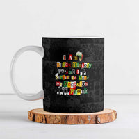 I Am Black History And I Strive To Make My Ancestor Proud Ceramic Mug with Ancestral Collage Background and Afrocentric Lettering - Wonder Print Shop
