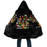 I Am Black History And I Strive To Make My Ancestor Proud Cloak with Ancestral Collage Background and Afrocentric Lettering - Wonder Print Shop