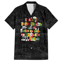 I Am Black History And I Strive To Make My Ancestor Proud Family Matching Long Sleeve Bodycon Dress and Hawaiian Shirt with Ancestral Collage Background and Afrocentric Lettering - Wonder Print Shop