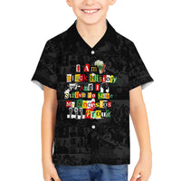 I Am Black History And I Strive To Make My Ancestor Proud Family Matching Long Sleeve Bodycon Dress and Hawaiian Shirt with Ancestral Collage Background and Afrocentric Lettering - Wonder Print Shop