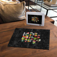 I Am Black History And I Strive To Make My Ancestor Proud Puzzle with Ancestral Collage Background and Afrocentric Lettering - Wonder Print Shop