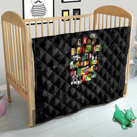 I Am Black History And I Strive To Make My Ancestor Proud Quilt with Ancestral Collage Background and Afrocentric Lettering - Wonder Print Shop
