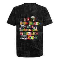 I Am Black History And I Strive To Make My Ancestor Proud Rugby Jersey with Ancestral Collage Background and Afrocentric Lettering - Wonder Print Shop