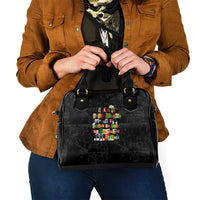 I Am Black History And I Strive To Make My Ancestor Proud Shoulder Handbag with Ancestral Collage Background and Afrocentric Lettering - Wonder Print Shop