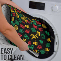 African Map Symbol Bathroom Set with Red Yellow Green Tribal Symbols and Empowering Pattern - Wonder Print Shop