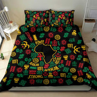 African Map Symbol Bedding Set with Red Yellow Green Tribal Symbols and Empowering Pattern - Wonder Print Shop