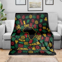 African Map Symbol Blanket with Red Yellow Green Tribal Symbols and Empowering Pattern - Wonder Print Shop