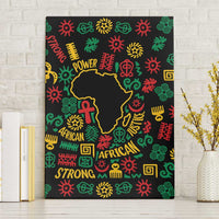 African Map Symbol Canvas Wall Art with Red Yellow Green Tribal Symbols and Empowering Pattern - Wonder Print Shop