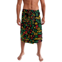 African Map Symbol Lavalava with Red Yellow Green Tribal Symbols and Empowering Pattern - Wonder Print Shop