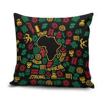 African Map Symbol Pillow Cover with Red Yellow Green Tribal Symbols and Empowering Pattern - Wonder Print Shop