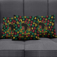 African Map Symbol Pillow Cover with Red Yellow Green Tribal Symbols and Empowering Pattern - Wonder Print Shop