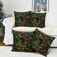 African Map Symbol Pillow Cover with Red Yellow Green Tribal Symbols and Empowering Pattern - Wonder Print Shop