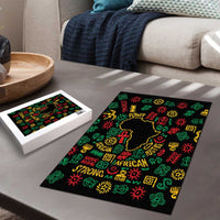 African Map Symbol Puzzle with Red Yellow Green Tribal Symbols and Empowering Pattern - Wonder Print Shop