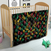 African Map Symbol Quilt with Red Yellow Green Tribal Symbols and Empowering Pattern - Wonder Print Shop