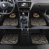 Taharqa Car Mats with Black Pharaoh Portrait, 25th Dynasty of Egypt Text and Nubian-Inspired - Wonder Print Shop