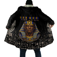 Taharqa Cloak with Black Pharaoh Portrait, 25th Dynasty of Egypt Text and Nubian-Inspired - Wonder Print Shop