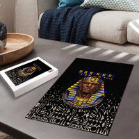 Taharqa Puzzle with Black Pharaoh Portrait, 25th Dynasty of Egypt Text and Nubian-Inspired - Wonder Print Shop
