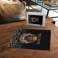 Taharqa Puzzle with Black Pharaoh Portrait, 25th Dynasty of Egypt Text and Nubian-Inspired - Wonder Print Shop