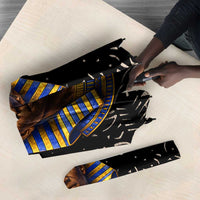 Taharqa Umbrella with Black Pharaoh Portrait, 25th Dynasty of Egypt Text and Nubian-Inspired - Wonder Print Shop