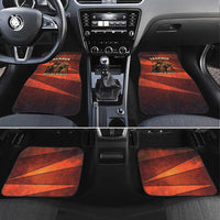 Taharqa Car Mats with Warrior Portrait, Lion of Kush Title and Bold Red Defender of Africa - Wonder Print Shop