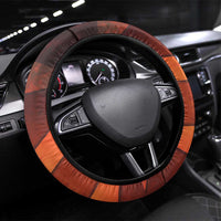 Taharqa Steering Wheel Cover with Warrior Portrait, Lion of Kush Title and Bold Red Defender of Africa - Wonder Print Shop