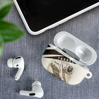 Taharqa AirPods Case with Ancient Map Illustration, King of Two Lands Title and Kush Egypt Temple - Wonder Print Shop