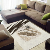Taharqa Area Rug with Ancient Map Illustration, King of Two Lands Title and Kush Egypt Temple - Wonder Print Shop