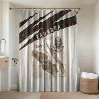 Taharqa Bathroom Set with Ancient Map Illustration, King of Two Lands Title and Kush Egypt Temple - Wonder Print Shop