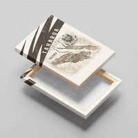 Taharqa Canvas Wall Art with Ancient Map Illustration, King of Two Lands Title and Kush Egypt Temple - Wonder Print Shop