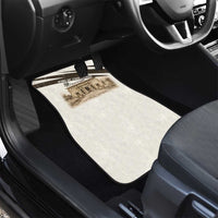 Taharqa Car Mats with Ancient Map Illustration, King of Two Lands Title and Kush Egypt Temple - Wonder Print Shop