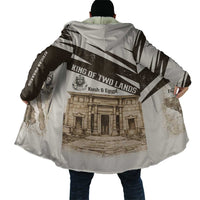 Taharqa Cloak with Ancient Map Illustration, King of Two Lands Title and Kush Egypt Temple - Wonder Print Shop