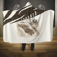 Taharqa Hooded Blanket with Ancient Map Illustration, King of Two Lands Title and Kush Egypt Temple - Wonder Print Shop