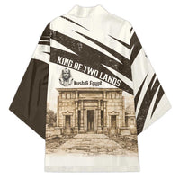 Taharqa Kimono with Ancient Map Illustration, King of Two Lands Title and Kush Egypt Temple - Wonder Print Shop