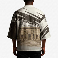 Taharqa Kimono with Ancient Map Illustration, King of Two Lands Title and Kush Egypt Temple - Wonder Print Shop
