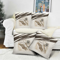 Taharqa Pillow Cover with Ancient Map Illustration, King of Two Lands Title and Kush Egypt Temple - Wonder Print Shop