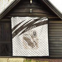 Taharqa Quilt with Ancient Map Illustration, King of Two Lands Title and Kush Egypt Temple - Wonder Print Shop