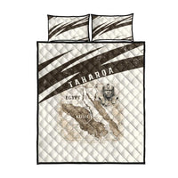 Taharqa Quilt Bed Set with Ancient Map Illustration, King of Two Lands Title and Kush Egypt Temple - Wonder Print Shop