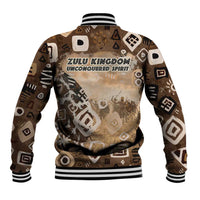 Shaka Zulu Baseball Jacket Monochrome Portrait Zulu Kingdom Heritage Unconquered Spirit Warrior Legacy Theme - Wonder Print Shop