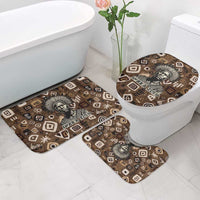 Shaka Zulu Bathroom Set Monochrome Portrait Zulu Kingdom Heritage Unconquered Spirit Warrior Legacy Theme - Wonder Print Shop