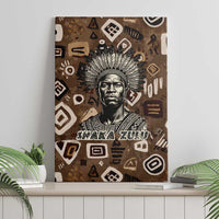 Shaka Zulu Canvas Wall Art Monochrome Portrait Zulu Kingdom Heritage Unconquered Spirit Warrior Legacy Theme - Wonder Print Shop