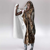 Shaka Zulu Hooded Blanket Monochrome Portrait Zulu Kingdom Heritage Unconquered Spirit Warrior Legacy Theme - Wonder Print Shop